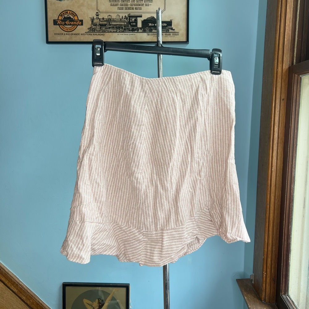 Abercrombie & Fitch Light Pink Striped Mini Skirt